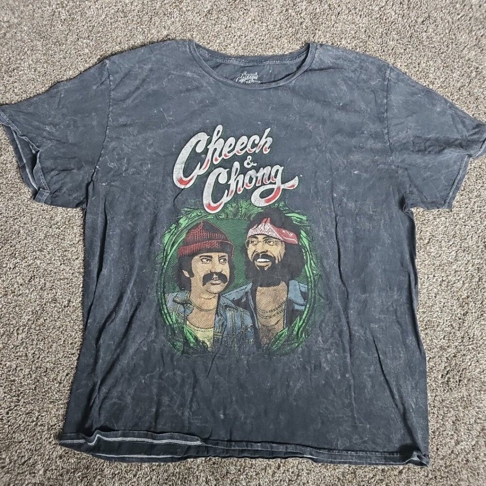 Cheech & Chong Stone Wash/Acid Wash Size XL Short Sleeve Funny Movie Shirt